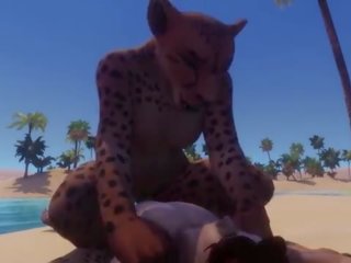 Furry young female mates with a man &vert; furry monster&vert; 3d x rated movie banteng life