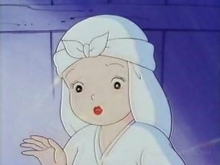 Naked anime nun having x rated film for the first time