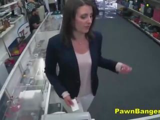 Customer Takes putz In Her Hairy Pussy For Cash
