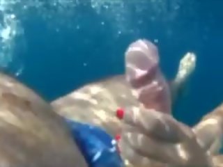 Underwater porn swiming cumshot