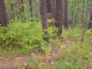Walking with my stepsister in the forest park&period; adult film blog&comma; Live video&period; - POV