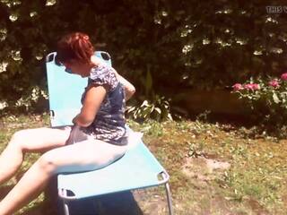 Nicoletta Wears a Large Diaper in a Public Garden: x rated clip 76