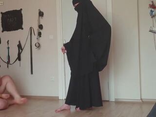 Musulmán novia canes gorda esclava