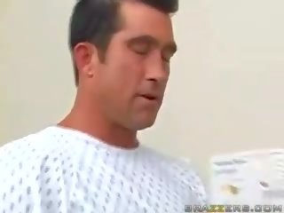 Superb busty brunette medical practitioner wish a cum sample from a youth