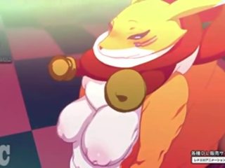 Renamon ja kyubimon hentai animaatio