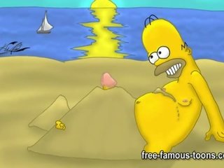 Simpsons স্ত্রী বশ করা বয়স্ক ভিডিও