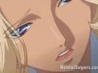 Heavenly hentai blondynka przybity w the tyłek