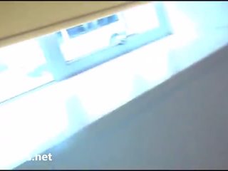 Blonde voyeur Axa Jays blowjob and public flashing of enticing amateur seductress in spy cam sex clip and peeping oral of upskirt girlfriend