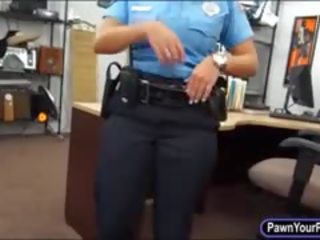 Latina Police Officer Fucked By Pawn chap In The Backroom