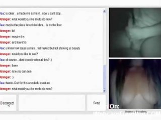 Omegle Blonde Teen Chats With Big penis