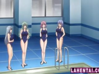 Veľký titted hentai babes v swimsuits