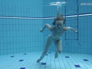 Small tits petite teen Clara underwater