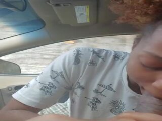 Public Blowjob in Car from Black Amateur Step Mom: sex 4e