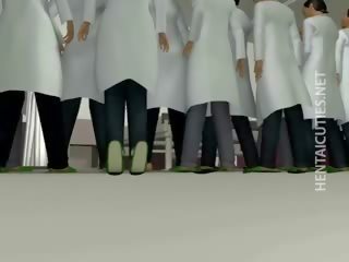 Hård upp 3d animen nuns suga sticka