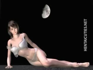 Menakjubkan 3d animasi enchantress pose di dia pakaian lingerie