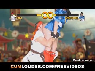 Adult movie and Violence in this x rated video Parody of Street Fighter