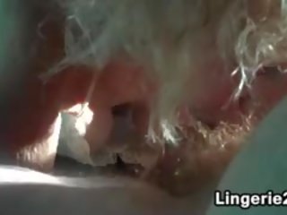 Grandma In Lingerie Sucking His peter