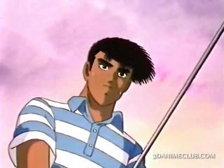 Anime miláčik buchol psie štýl na the golf polia