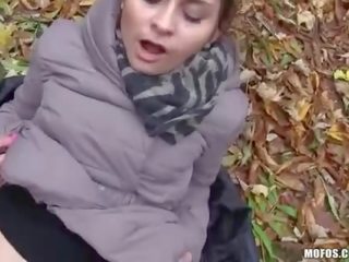 Lovely jatty emily fucked in the woods