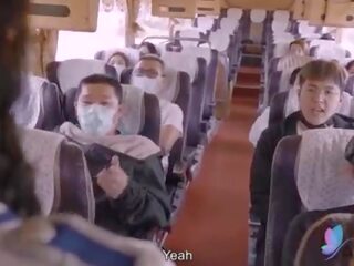 Seks film tour bus met rondborstig aziatisch strumpet origineel chinees av x nominale klem met engels sub
