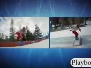 Stupendous নিষ্পাপ যাওয়া নগ্ন তারপর চেষ্টা snowboarding এবং paragliding