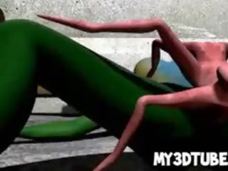Élite 3d alien persona maravillosa consiguiendo follada duro por un spider