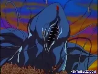 Hentai hardt groupfucked av monster tentacles