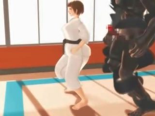 Hentai karate fiatal nő felöklendezés tovább egy nagy peter -ban 3d