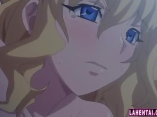 Enorme titted hentai blondie consigue su estrecho culo barajó y follada