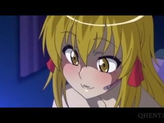 Big tits Anime blonde masturbates and squirts