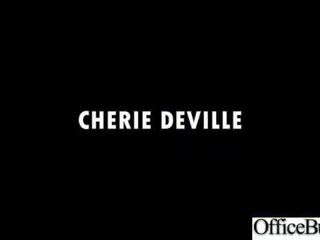 جولة كبير الثدي فتاة (cherie ديفيل 001) الحصول على خبطت في مكتب clip-20