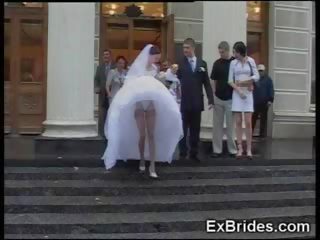 Amateur bride sweetheart gf voyeur upskirt exgf wife Lolly Pop wedding doll public real ass Pantyhose nylon Nude