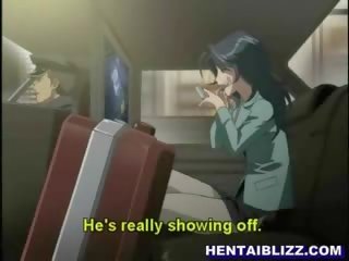 A gun in mouth leads hentai girls pussy wet