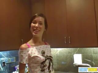 Sweet BrookeSkye fingering kitchen