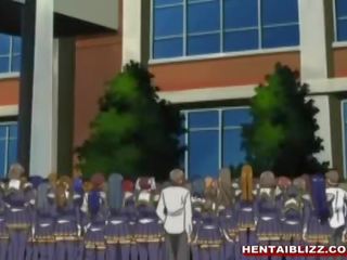 Schoolmeisjes hentai bondaged in de school-