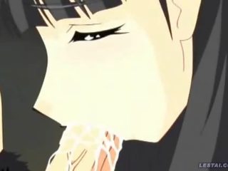 Drobounký hentai anime volání dívka připoutaný a vrazil