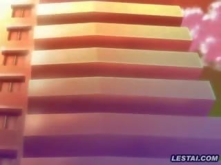 Adorabil atrăgător hentai animat stunner roz chilotei