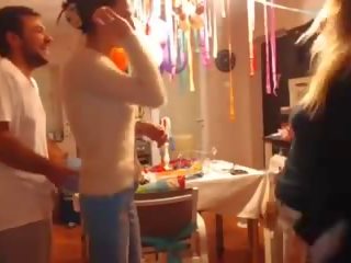 Sweetdesire and Her GF Strip in Kitchen While the youths