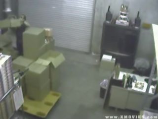 Security Cam Catches Woman Fucking Her Employee