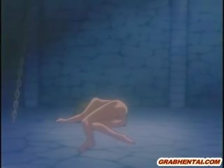 Manga prisoner damsel in chains gets fucked by a knight down in the slave chamber