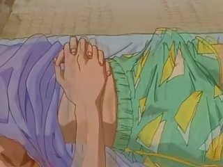 Blond zart hentai diva verführt im ein groß anime mov