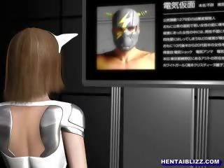 Enchaîné 3d animé nana avec bigtits doigts son