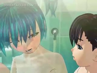 Anime porno lėlė gauna pakliuvom geras į dušas
