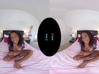 VRHUSH Ebony enchantress September Reign Rides a adult video Toy in Virtual Reality